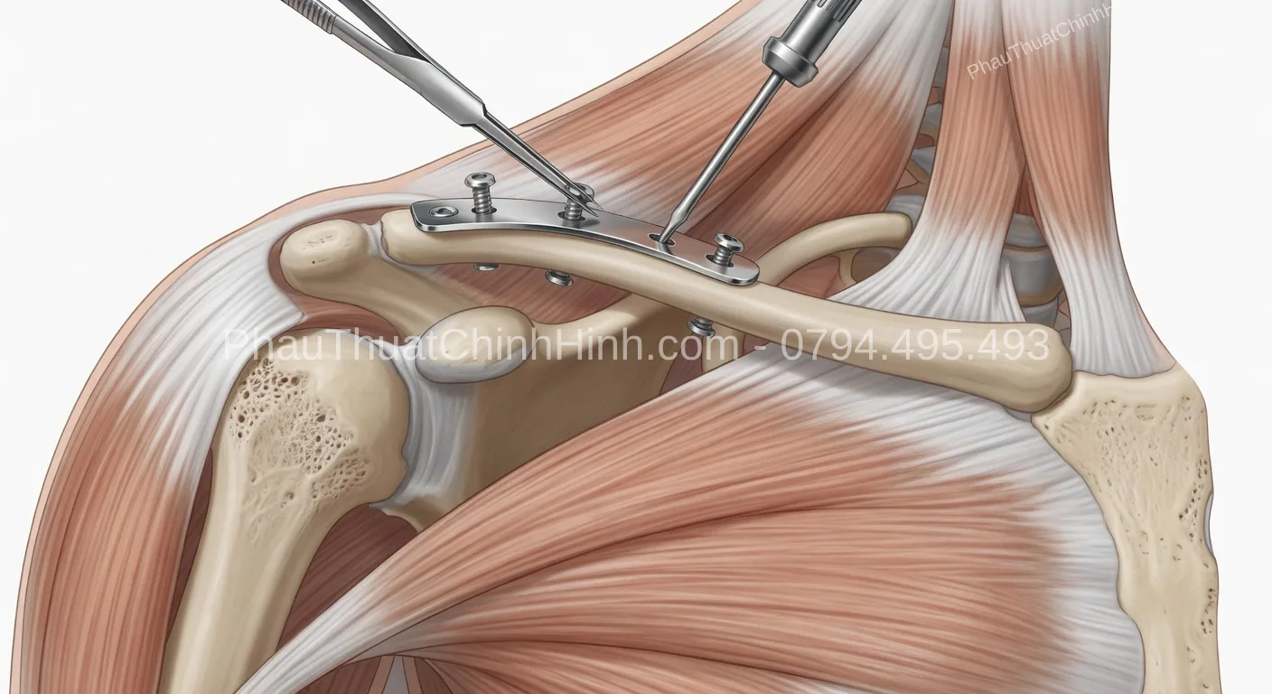 lấy nẹp vít xương đòn